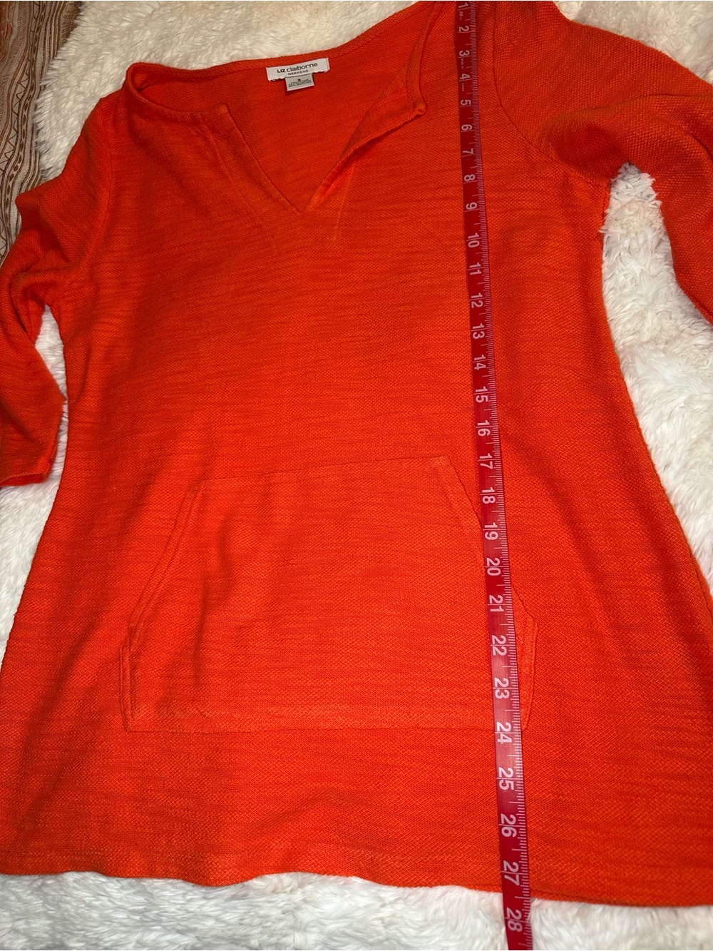 Liz Claiborne Weekend Orange Knit Top - Picture 7 of 8